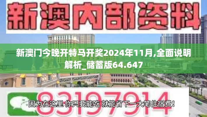 新澳门今晚开特马开奖2024年11月,全面说明解析_储蓄版64.647