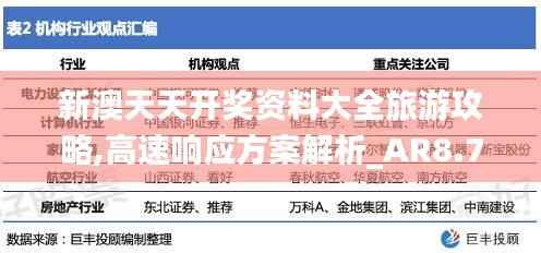 新澳天天开奖资料大全旅游攻略,高速响应方案解析_AR8.753