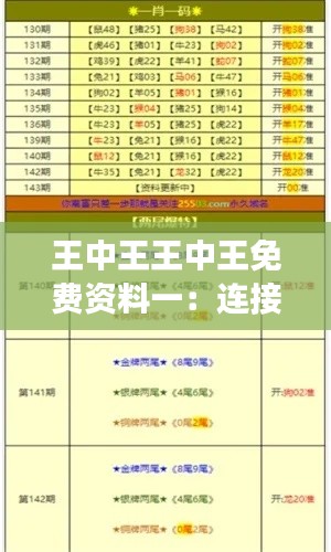王中王王中王免费资料一:连接梦想与实现的桥梁