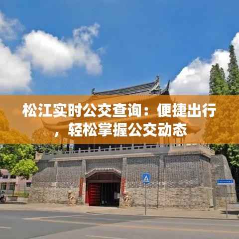 松江实时公交查询：便捷出行，轻松掌握公交动态