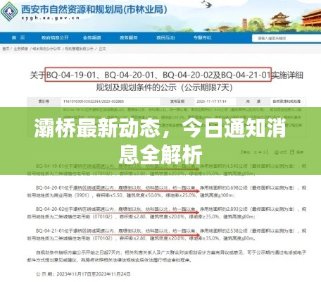 灞桥最新动态，今日通知消息全解析