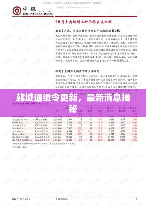 韩城通缉令更新,最新消息揭秘