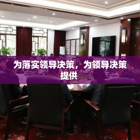 为落实领导决策，为领导决策提供 