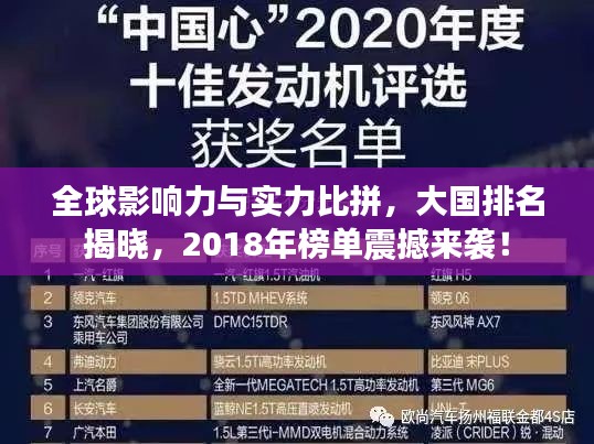 全球影响力与实力比拼,大国排名揭晓,2018年榜单震撼来袭!